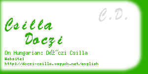 csilla doczi business card