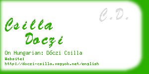 csilla doczi business card